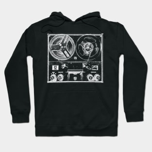 Reel To Reel Analog Tape Machine Retro Recording Studio Music Hoodie